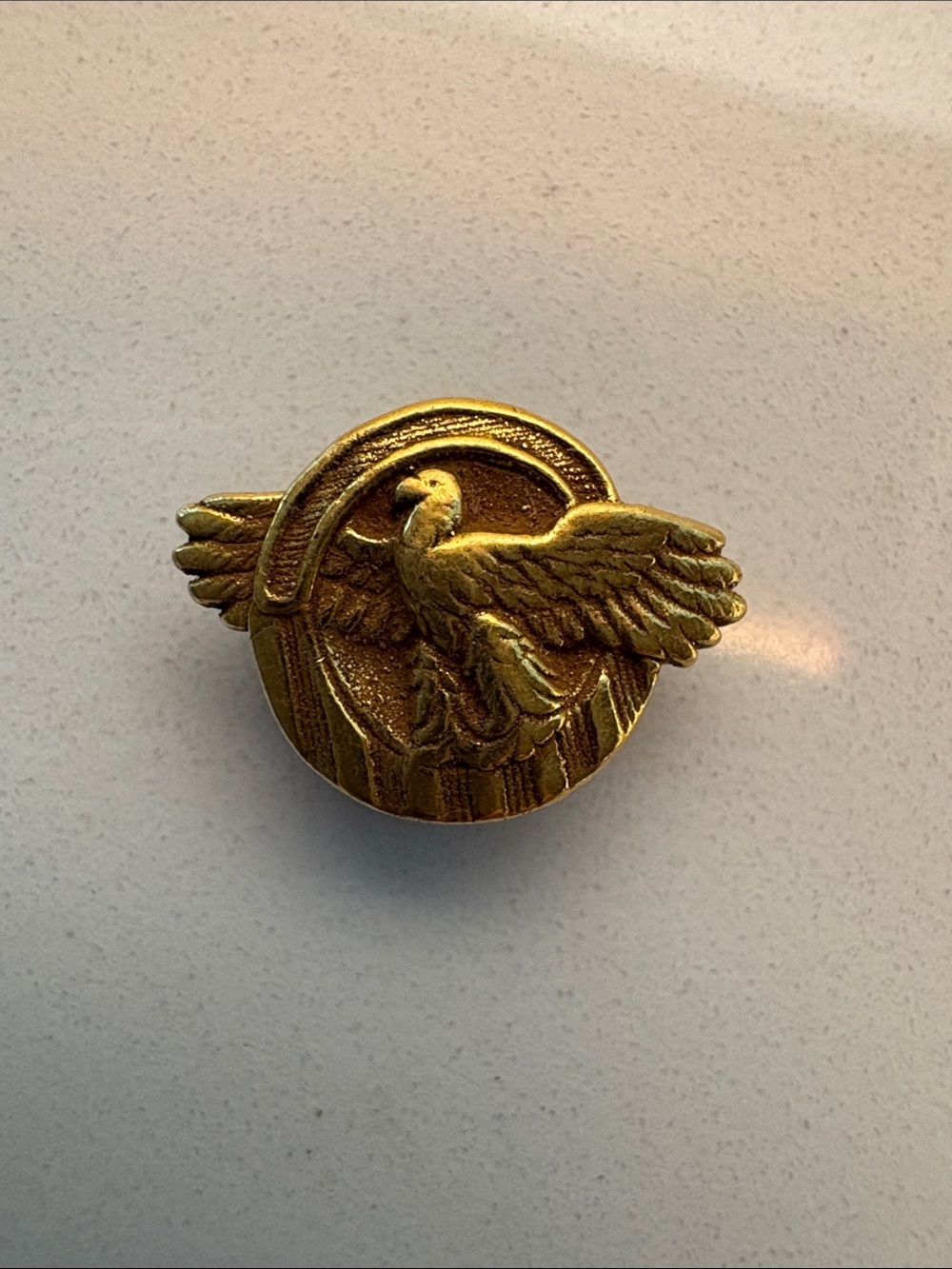 Ruptured duck veteran lapel pin